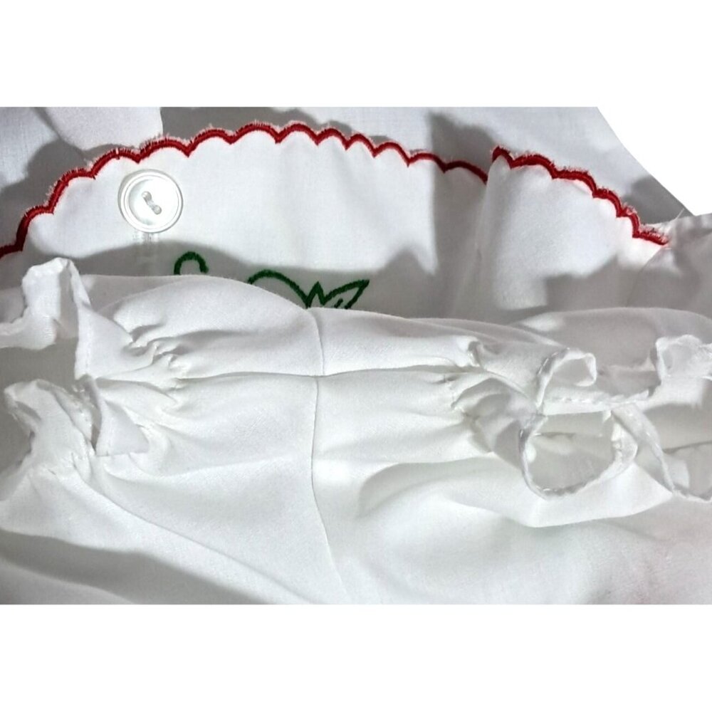 Vintage Healthtex Baby Girls White Romper With Strawberry Embroidery  12 Months - Picture 8 of 8